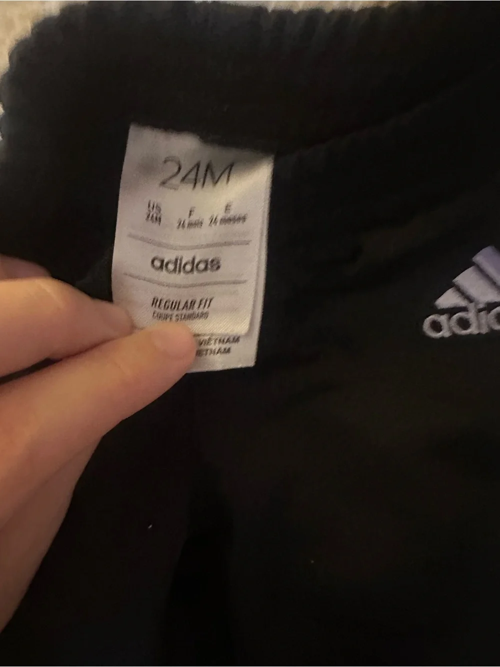 adidas Kids Black Joggers with White Side Stripes